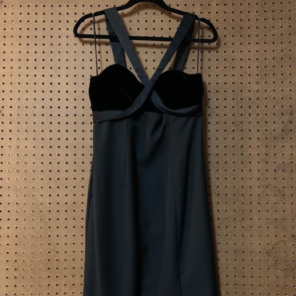 Bill Levkoff Black Dress Velvet Strapless Sweetheart Maxi Formal 10 Witchy Goth